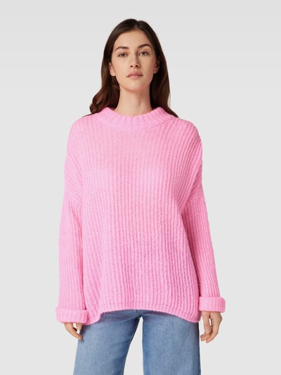 Frogbox Strickpullover mit Stehkragen Pink 4