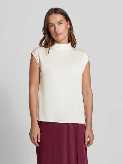 BOSS Regular Fit Blusentop aus Seiden-Mix Modell 'BIDRIZ' Offwhite 4