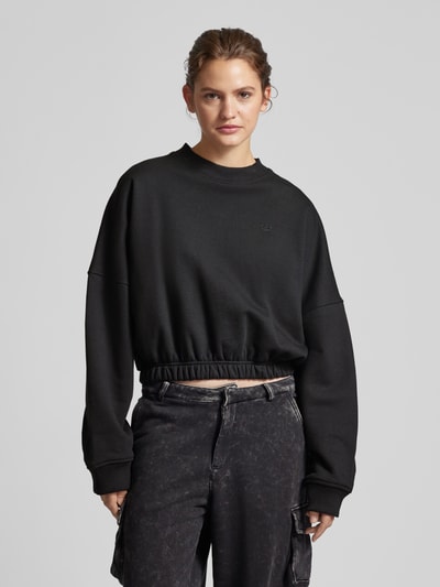 adidas Originals Cropped Sweatshirt mit Rundhalsausschnitt Black 4