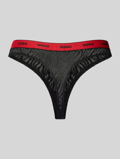 HUGO String in semitransparentem Design Black 3