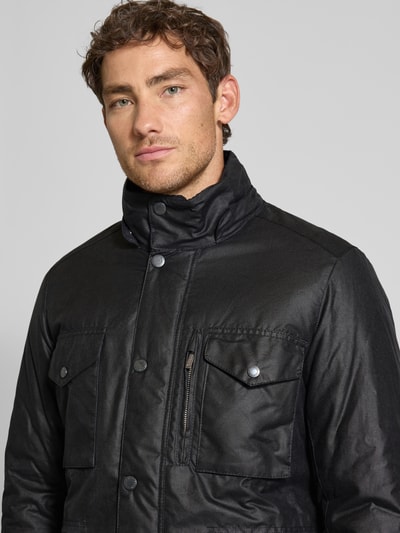 Barbour Regular gewaxt jack van puur katoen Marineblauw - 3