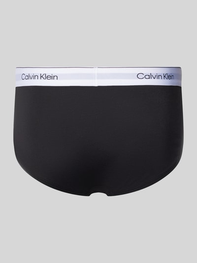 Calvin Klein Underwear Slip met label in band in set van 3 stuks Zwart - 3