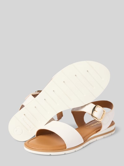 Tamaris Sandalette aus Leder mit Klettverschluss Weiss 4