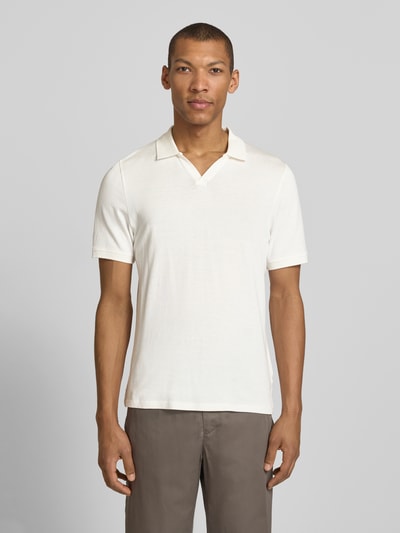 CINQUE Polówka o kroju slim fit z detalem z logo model 'Boll' Biały 4