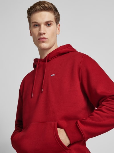 Tommy Jeans Regular Fit Hoodie mit Label-Stitching Rot 3