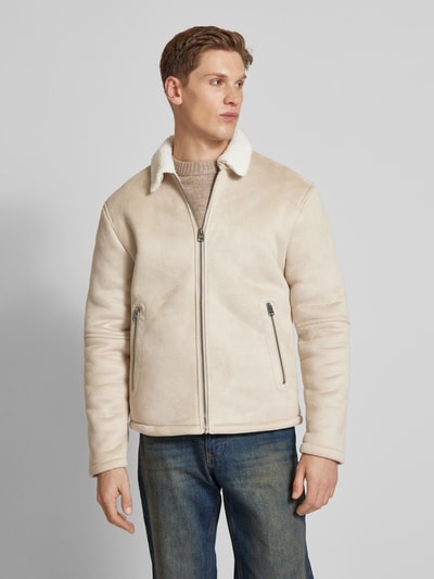 Only & Sons Jacke mit Reißverschlusstaschen Modell 'ROYCE' Beige 4