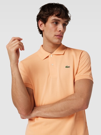 Lacoste Poloshirt met labelstitching Zalm - 3