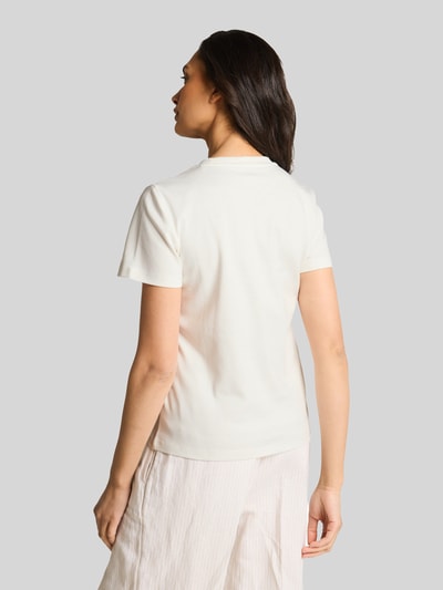 Tom Tailor Regular Fit T-Shirt aus reiner Baumwolle Offwhite 5