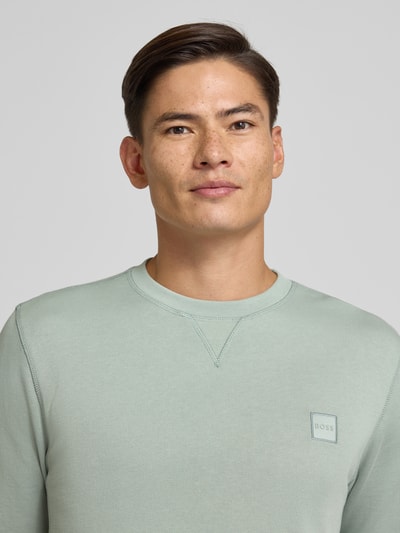 BOSS Orange Regular Fit Sweatshirt aus reiner Baumwolle Modell 'WESTART' Mint 3