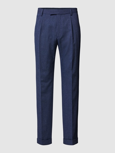 BOSS Pantalon met scheerwol, model 'Louis' Blauw gemêleerd - 2