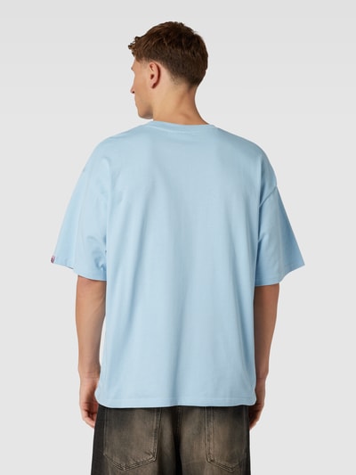 REVIEW Oversized T-Shirt aus reiner Baumwolle Eisblau 5