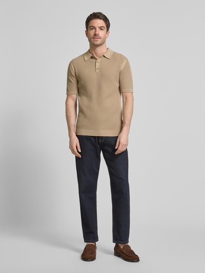 JOOP! Jeans Slim Fit Poloshirt mit Polokragen Beige 1