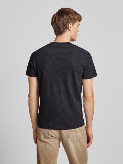 Superdry T-Shirt mit Label-Stitching Anthrazit Melange 5