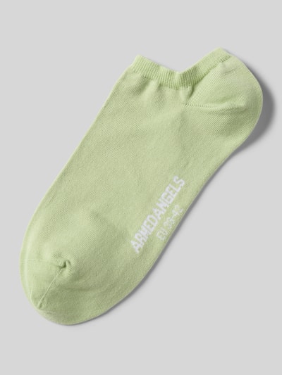 Armedangels Sneakersokken met labeldetail, model 'SAALVO' Lichtgroen - 1