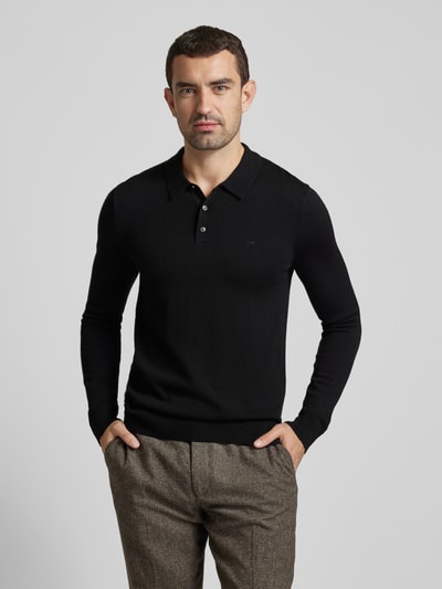 Michael Kors Regular Fit Poloshirt mit Label-Stitching Modell 'CORE' Black 4