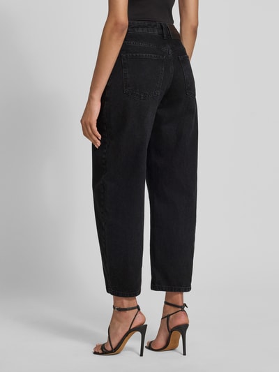 HUGO Mom Fit Jeans mit weitem Bein und Eingrifftaschen Modell 'Gimine' Black 5