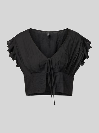 Only Relaxed fit top van viscosemix, model 'ZEVEN' Zwart - 2