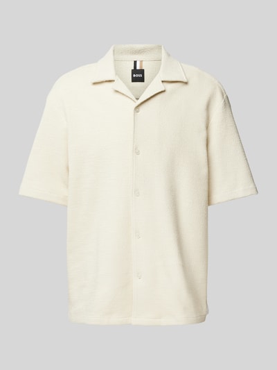 BOSS Poloshirt mit V-Ausschnitt Modell 'LARS' Offwhite 2