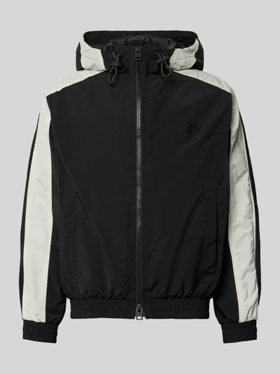 Produktfoto, Regular Fit Jacke mit Kapuze Modell 'BAVO2621' von HUGO in Optik: Unifarben mit Zweiwege-Reißverschluss, Logo-Detail, Langarm, elastischem Ärmelabschluss und Rumpfabschluss, sowie seitlichen Eingrifftaschen.