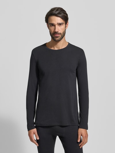 SCHIESSER Longsleeve mit geripptem Rundhalsausschnitt Black 4