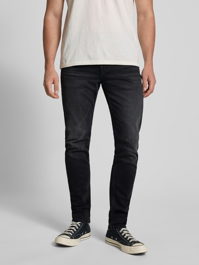 Calvin Klein Jeans Slim Fit Jeans mit Label-Detail Black 4