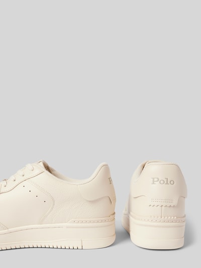 Polo Ralph Lauren Ledersneaker mit Logo-Stitching Modell 'MASTERS' Offwhite 2