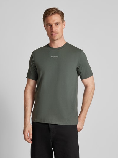 Marc O'Polo Regular Fit T-Shirt aus reiner Baumwolle Dunkelgruen 4