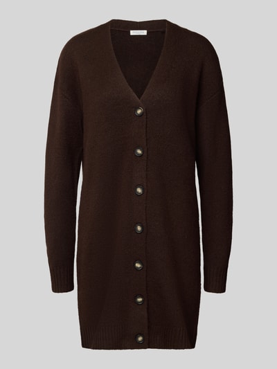 Christian Berg Woman Cardigan mit V-Ausschnitt und Knopfleiste Schoko 2