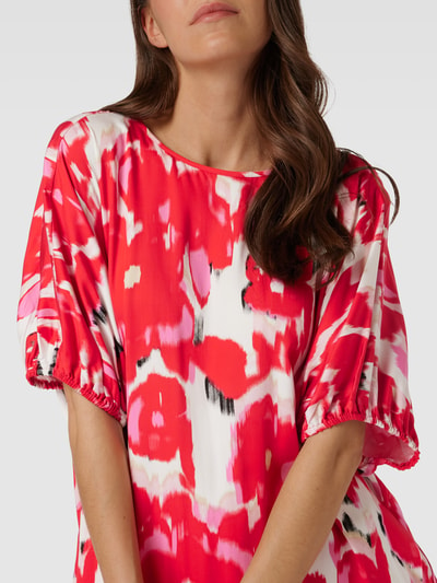 Taifun Blousejurk met all-over motief Lichtrood - 3