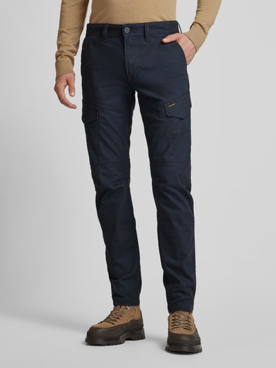 PME Legend Tapered Fit Cargohose mit Label-Detail Modell 'Skyring' Marine 4