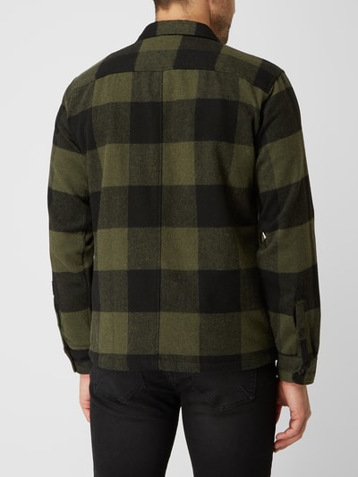 Selected Homme Loose fit overhemdjack met ruitmotief, model 'Doller' Olijfgroen - 5