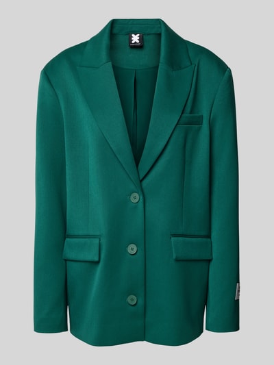 Karo Kauer Blazer mit Label-Patch und Reverskragen Dunkelgruen 2