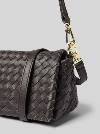 Abro Handtasche mit abnehmbarem Tragehenkel Modell 'MILA' Dunkelbraun 3