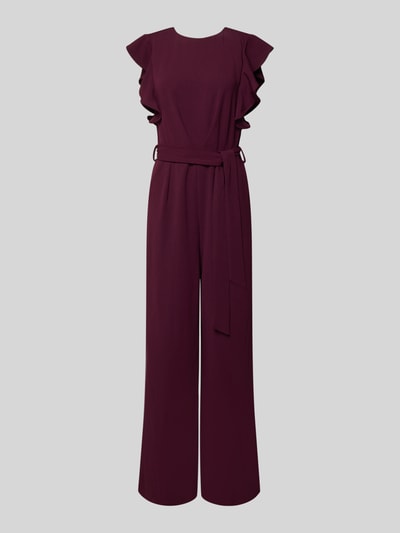 Apricot Jumpsuit met strikceintuur Bordeaux - 1