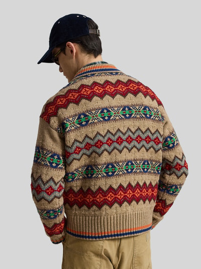 Polo Ralph Lauren Pullover aus reiner Wolle mit Polokragen Beige Melange 5