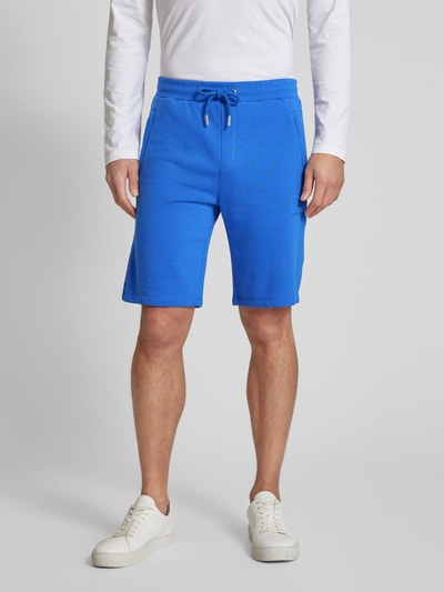 Karl Lagerfeld Sweatshorts met labeldetail Koningsblauw - 4