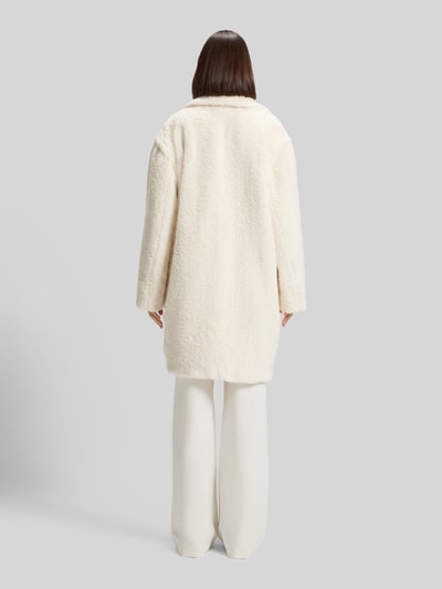 BOSS Orange Regular Fit Teddy-Mantel mit großen Taschen Modell 'CATEDY' Weiss 5