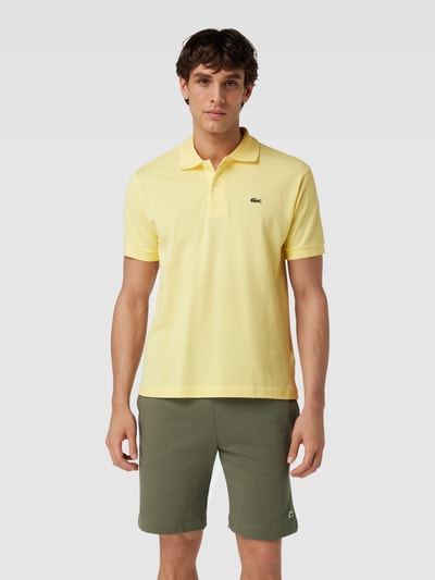 Lacoste Poloshirt met labelstitching Lichtgeel - 4