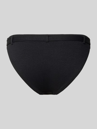 Produktfoto, schwarzer Bikini-Slip mit Label-Detail Modell 'DITA' von Banana Moon, Material-Mix mit Stretch-Anteil, körpernaher Schnitt