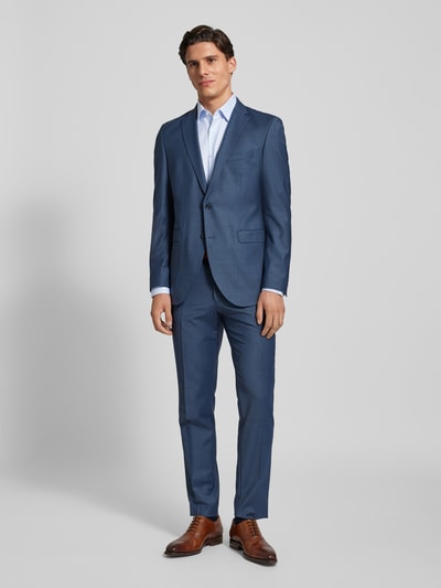 JOOP! Slim fit zakelijk overhemd met kentkraag Marineblauw - 1