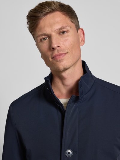 MCNEAL Lange jas met opstaande kraag en steekzakken Donkerblauw - 3