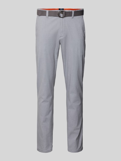 MCNEAL Slim fit chino met riem Middengrijs - 2