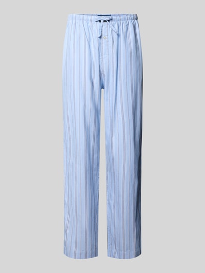 Produktfoto, hellblaue Regular Fit Pyjama-Hose aus reiner Baumwolle von Polo Ralph Lauren, feine Streifen, aus Polo Ralph Lauren Underwear.