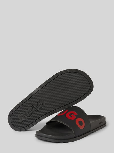 HUGO Slides mit Label-Print Modell 'Match_it' Black 4