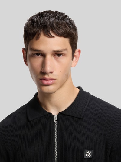 HUGO Regular Fit Poloshirt aus Viskose-Mix Modell 'Sastaron' Black 3