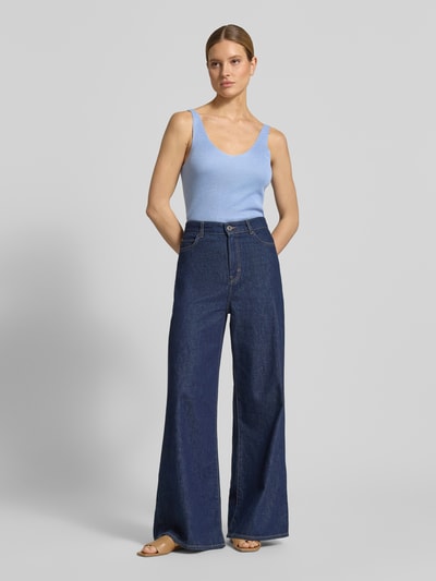 VERO MODA Regular Fit Strick-Top aus Viskose-Mix Modell 'NEWLEX' Hellblau 1