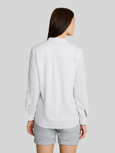 Tom Tailor Regular Fit Hemdbluse aus reiner Baumwolle Weiss 5