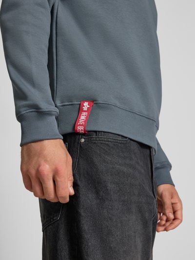Alpha Industries Sweatshirt mit Label-Print Rauchblau 3