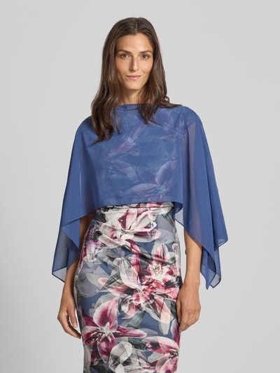 Swing Stola van chiffon Blauw - 4