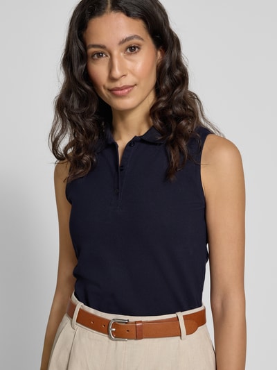 Christian Berg Woman Tanktop met polokraag Donkerblauw - 3